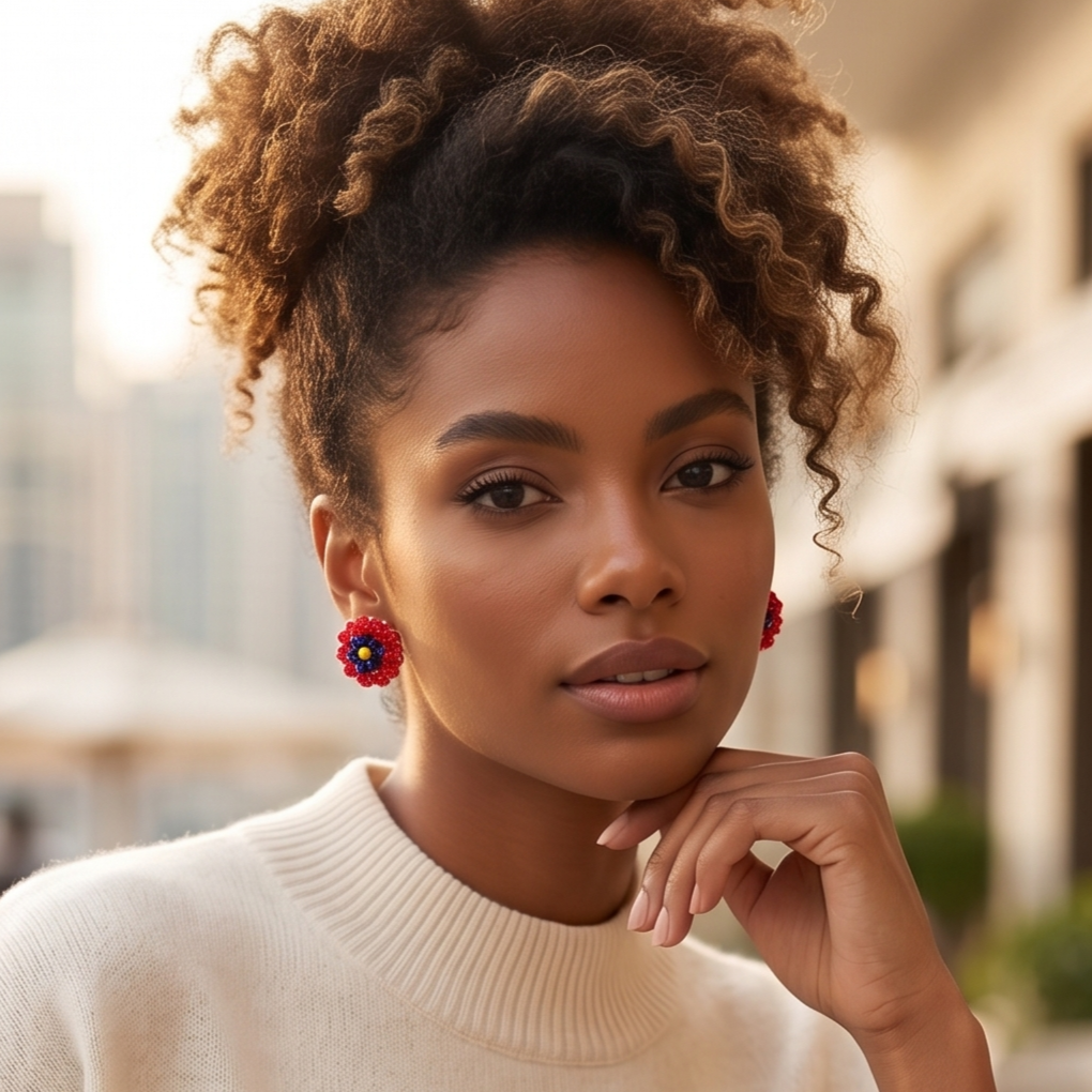 Milan Studs Set X2 - Alma Tricolor