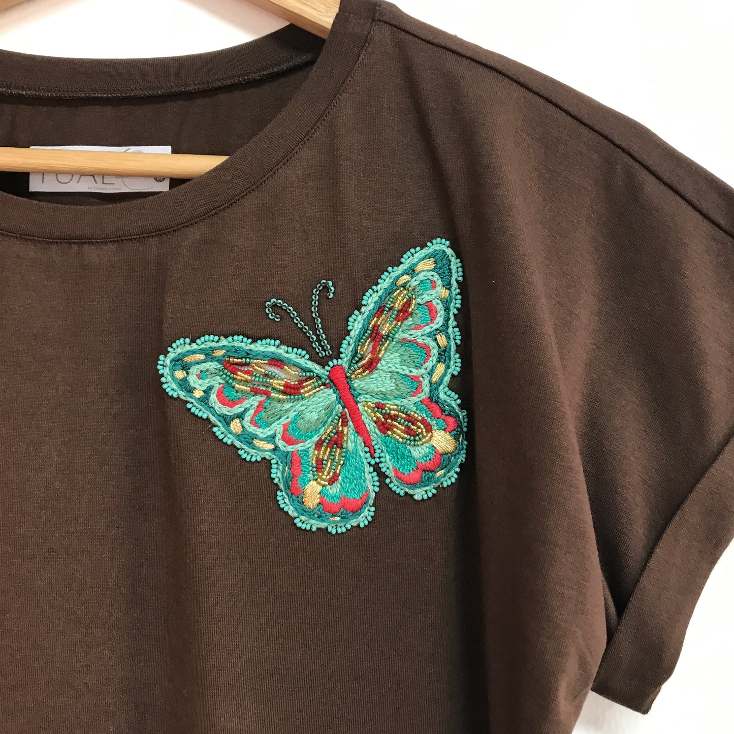 Embroidered T-Shirt Mariposa Reina