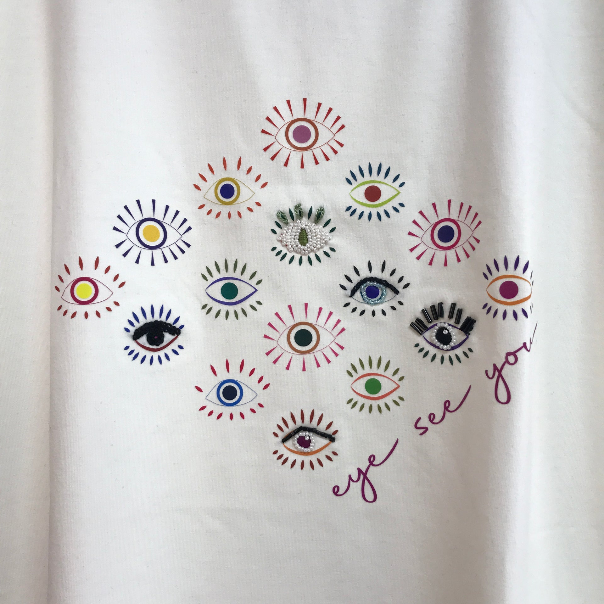 Embroidered T-Shirt Printed