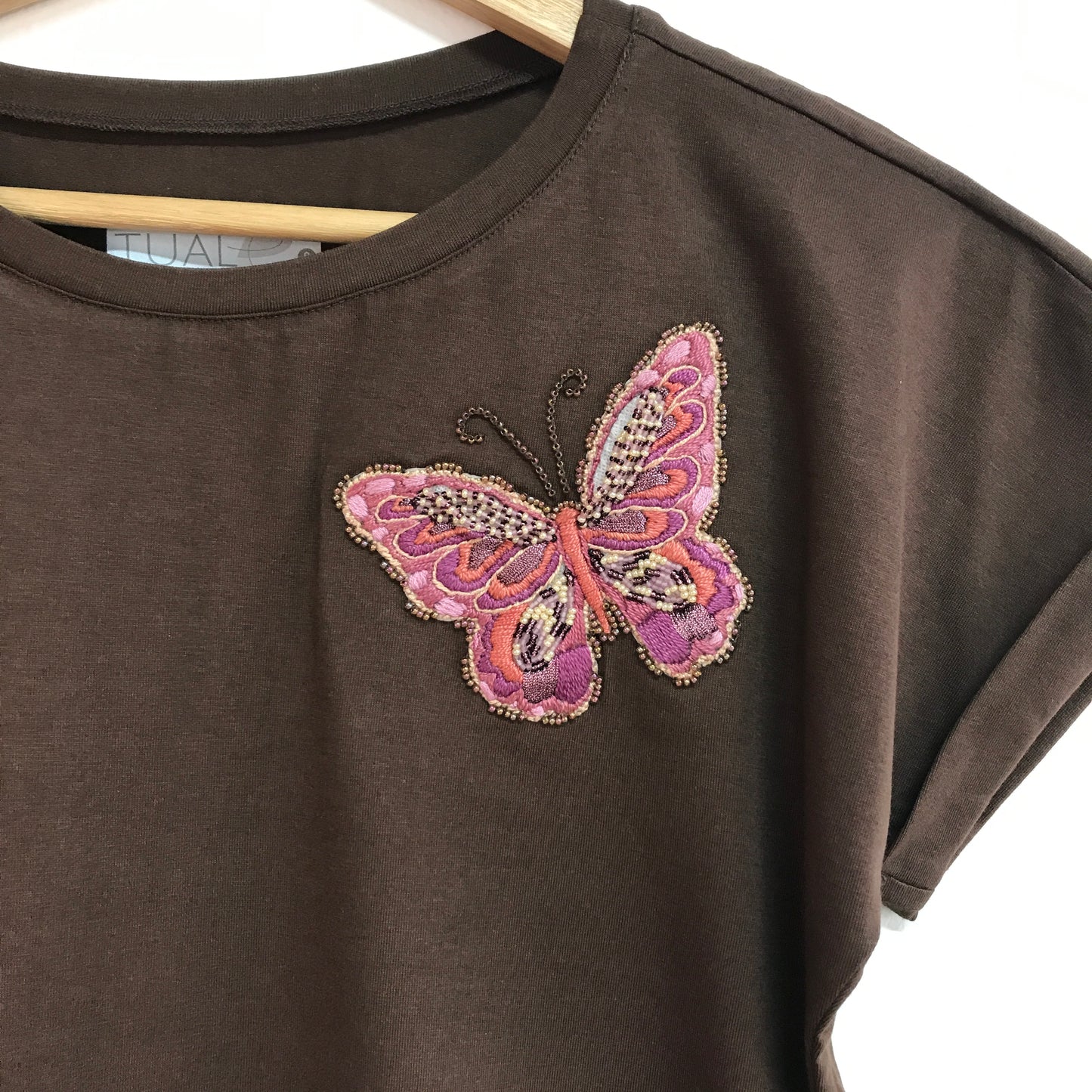 Embroidered T-Shirt Mariposa Reina