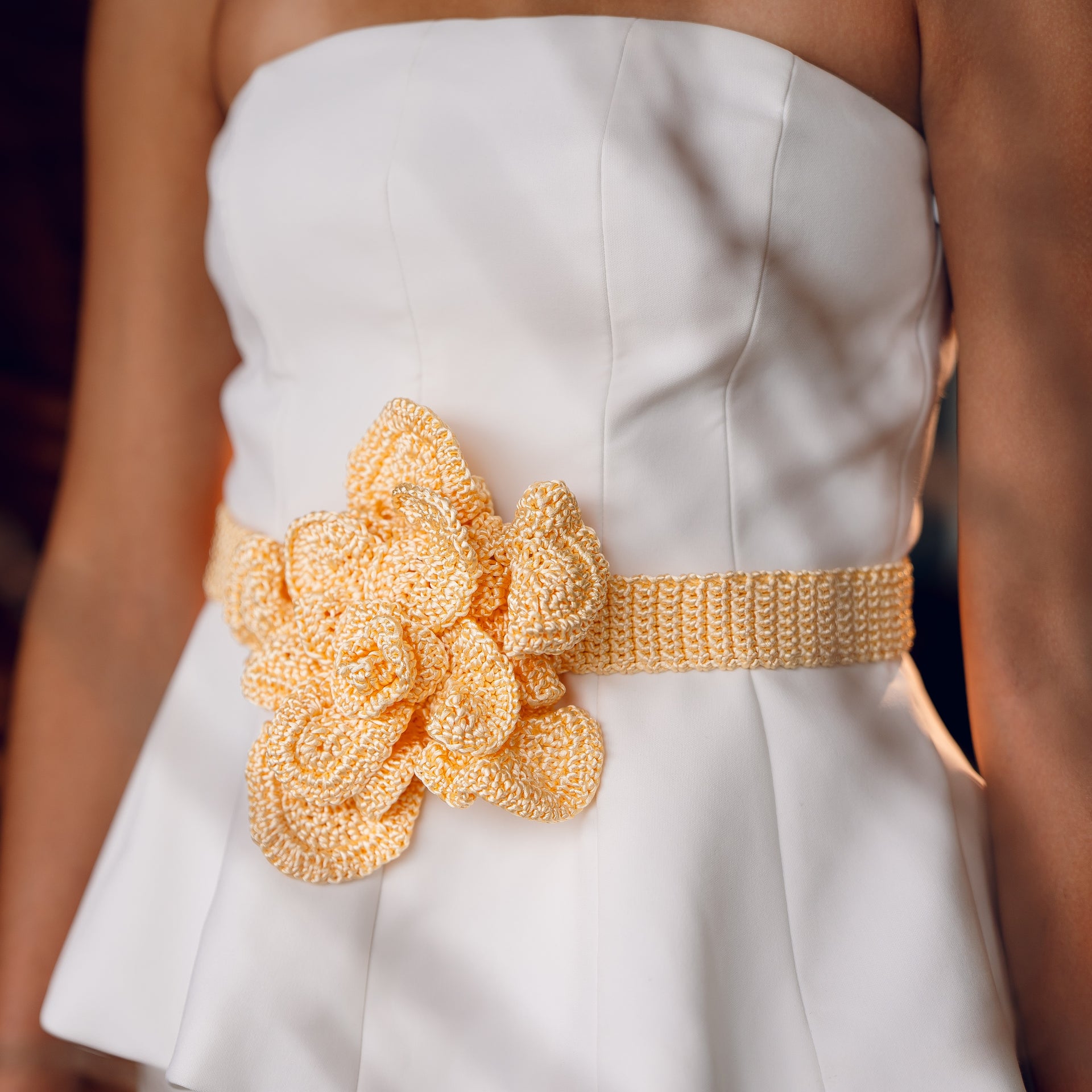 Flower M Crochet Belt