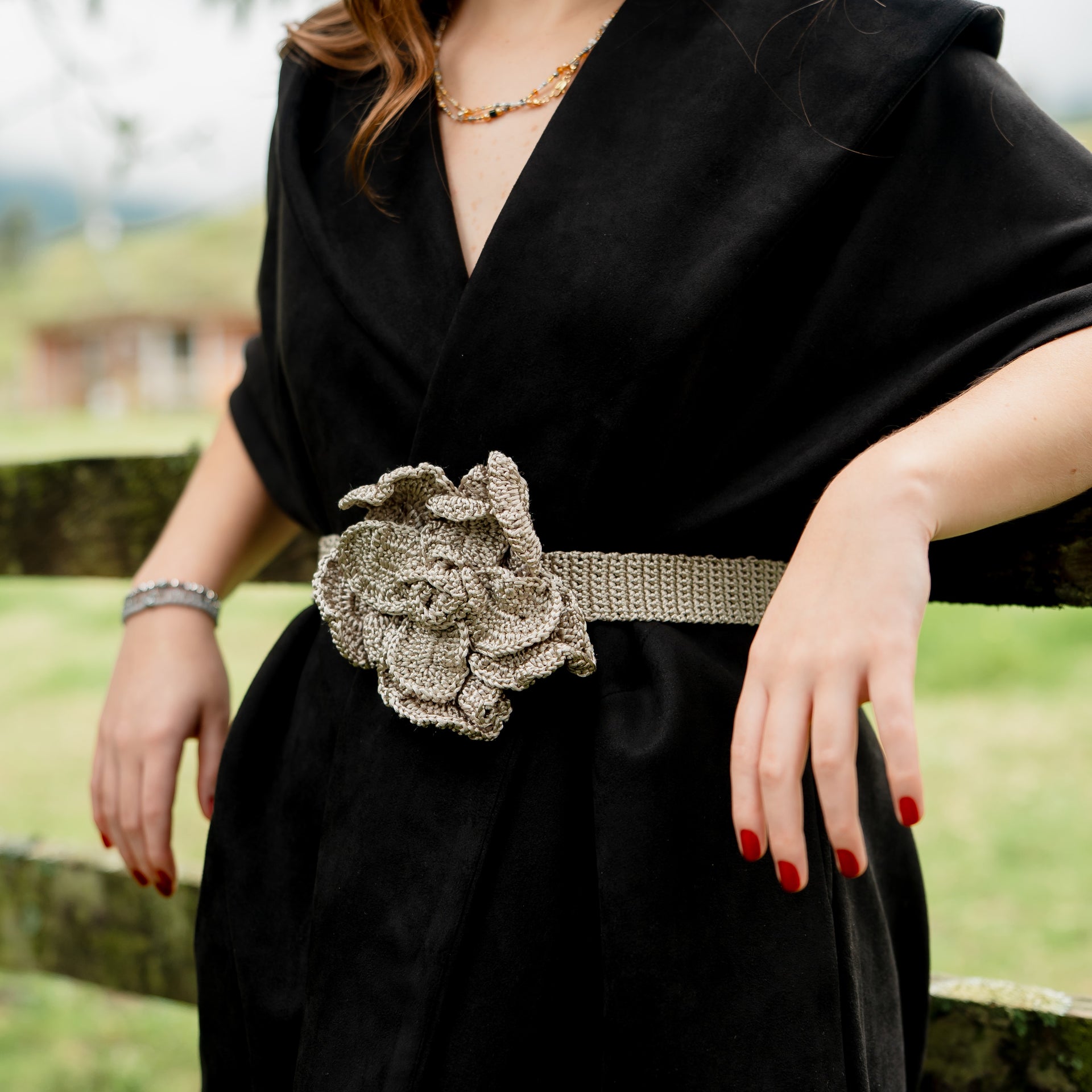 Flower M Crochet Belt